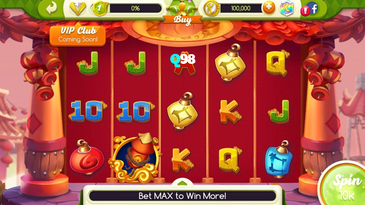 Q98 casino presented on mobile device in Pakistan with slots and live games